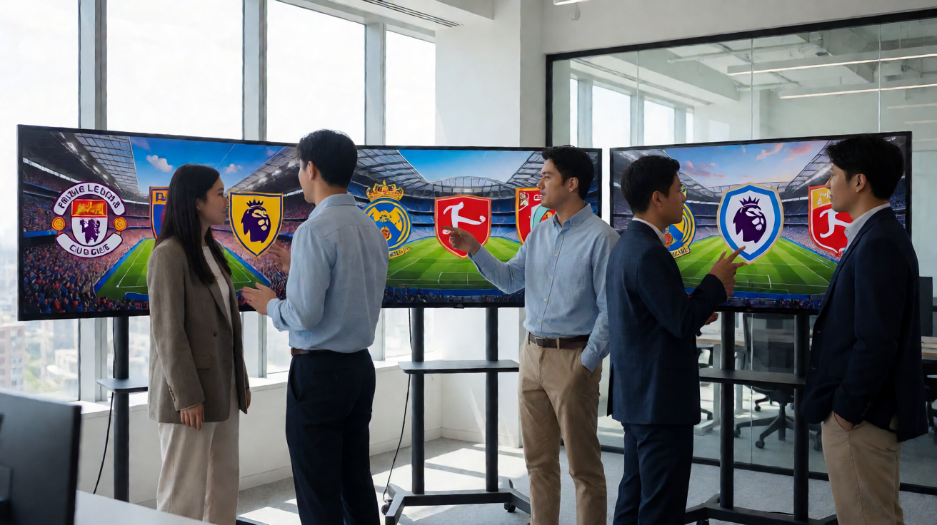 球队百科内容：欧洲顶级足球俱乐部主场与队徽展示